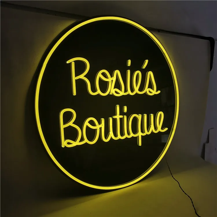 Wall Mounted Outdoor advertising neon logo sign custom business led neon signs