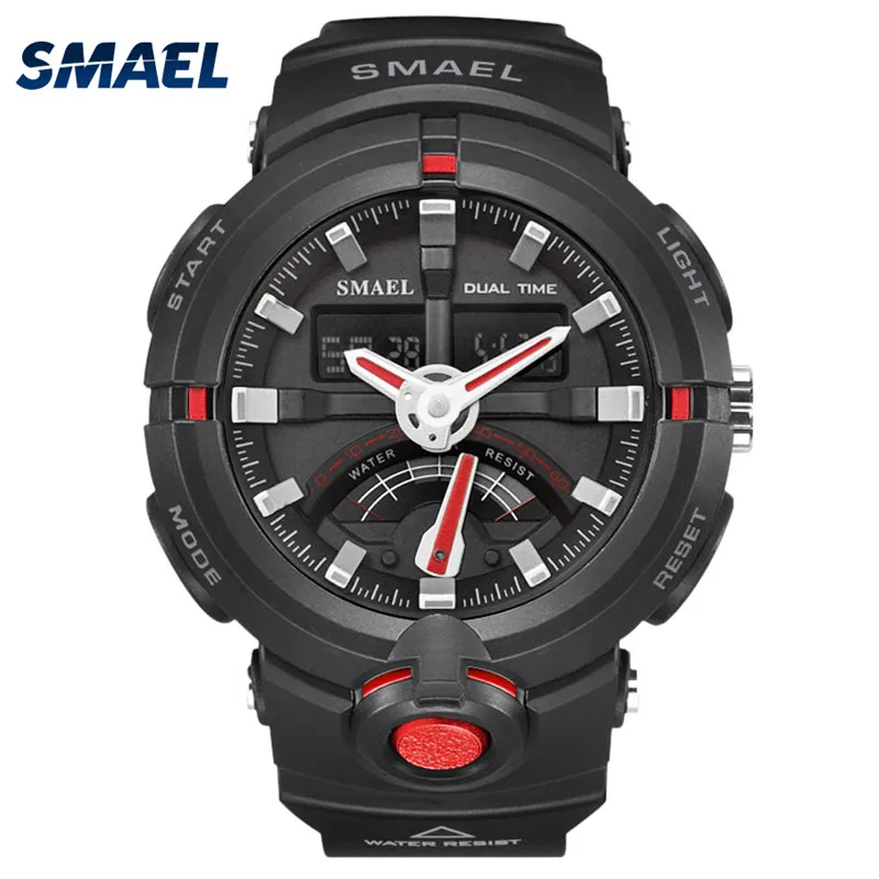 

Multifunction sports watch 1637 water resistant electronic men wrist watches, White;orange;black red;gold;red;blue;silver;army green