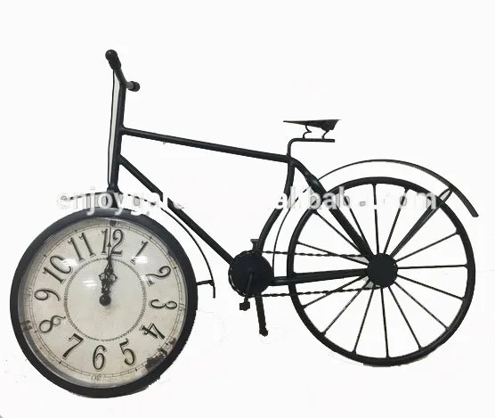 装饰金属墙自行车时钟
