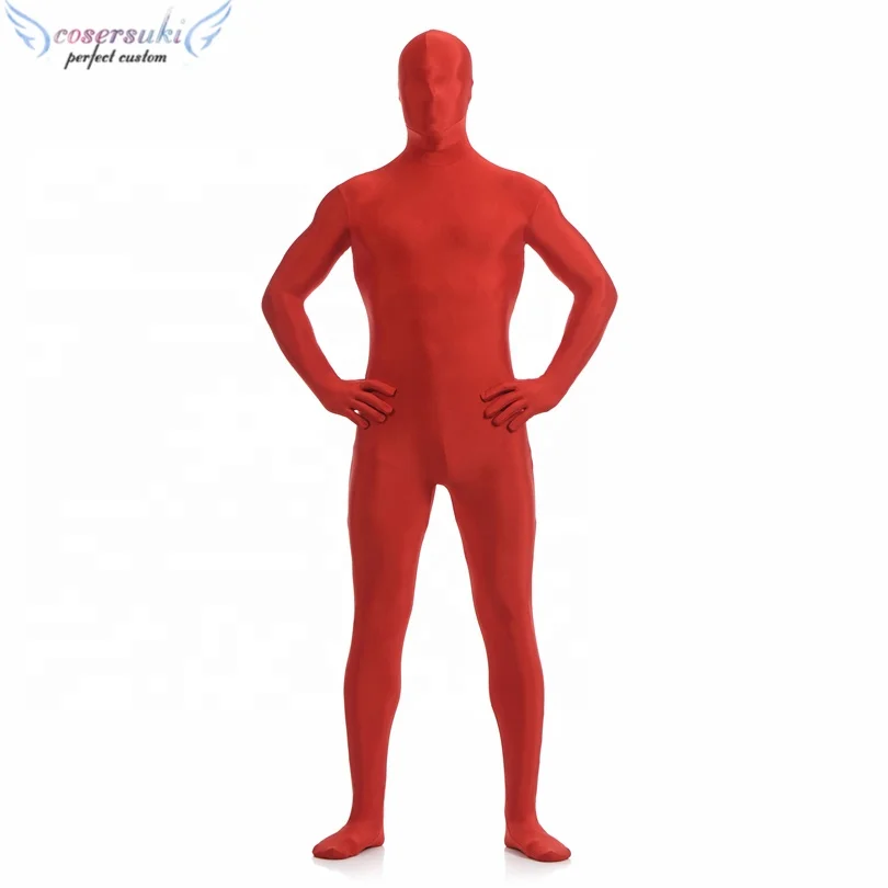 

High quality red cosplay zentai lycra spandex jumpsuit tights Performance Cosplay Costume Mardi Gras Carnival