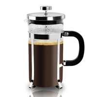 

8 Cup 1 liter 34 oz with 304 Grade Stainless Steel Heat-Resistant Borosilicate Glass French Press Coffee Maker