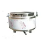 stand jacketed steam mixing pan with bottom outlet