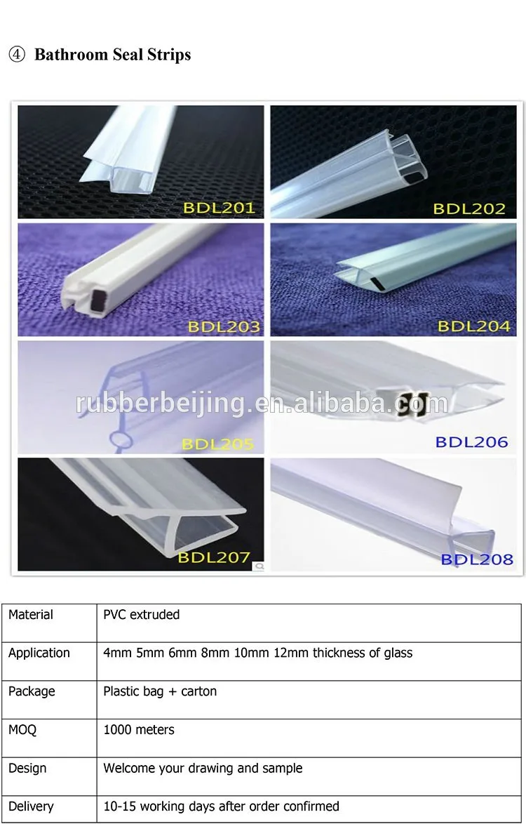 Manufacture Transparent Clear Pvc Edge Trim / Seal Gasket For Shower Door Buy Shower Door