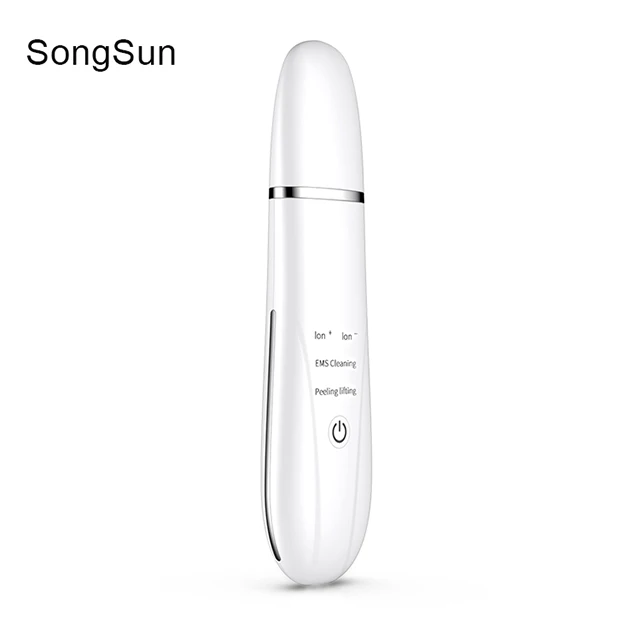 

High Grade Beauty Machine Ultrasonic Beauty Equipment Skin Scrubber Deep Cleansing Sonic Peeler Skin Scrubber, White