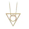 Gold and Silver Plated Built-in Triangle Circle ,Geometric Figure Girls Necklace,long Chain Necklace