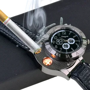 DropShip 2 Color NEW Wristwatch Watch with USB Rechargeable Electric Windproof Cigarette Lighter