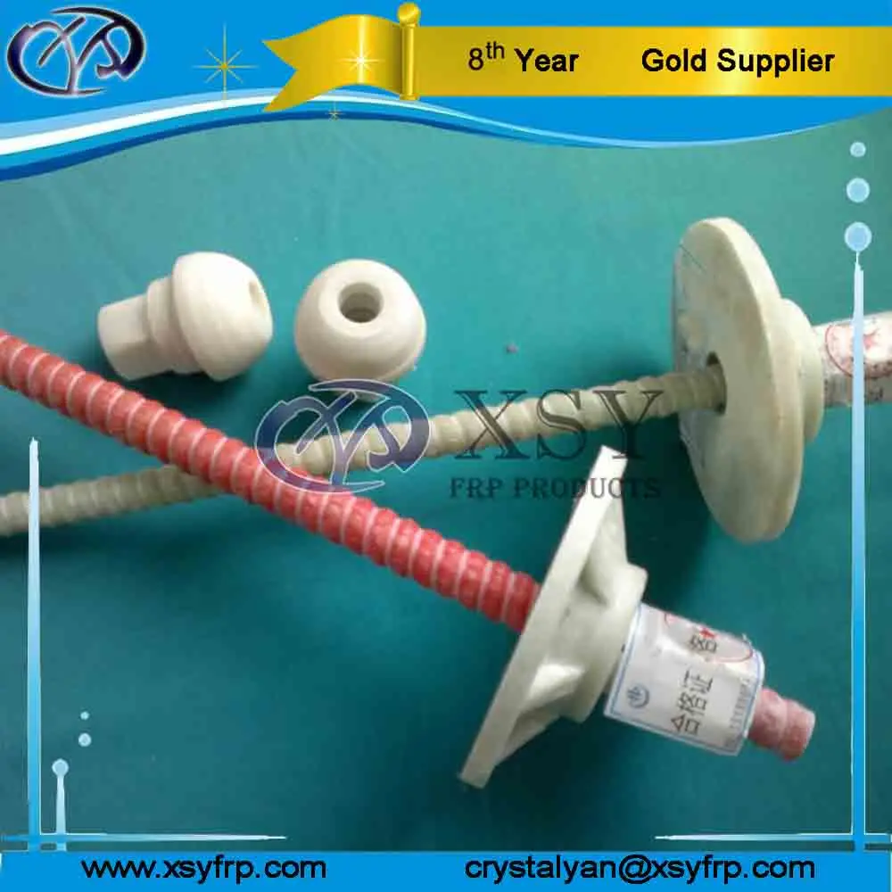 
Cuttable Pultrusion Fiberglass Rock Anchor Bolt With Nut And Tray 