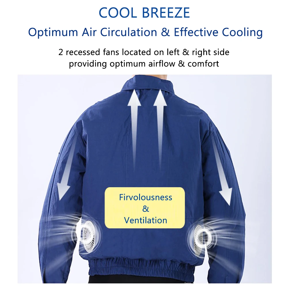 Cotton Brown Super Light 5v Usb Jacket With Air Conditioning Fan For