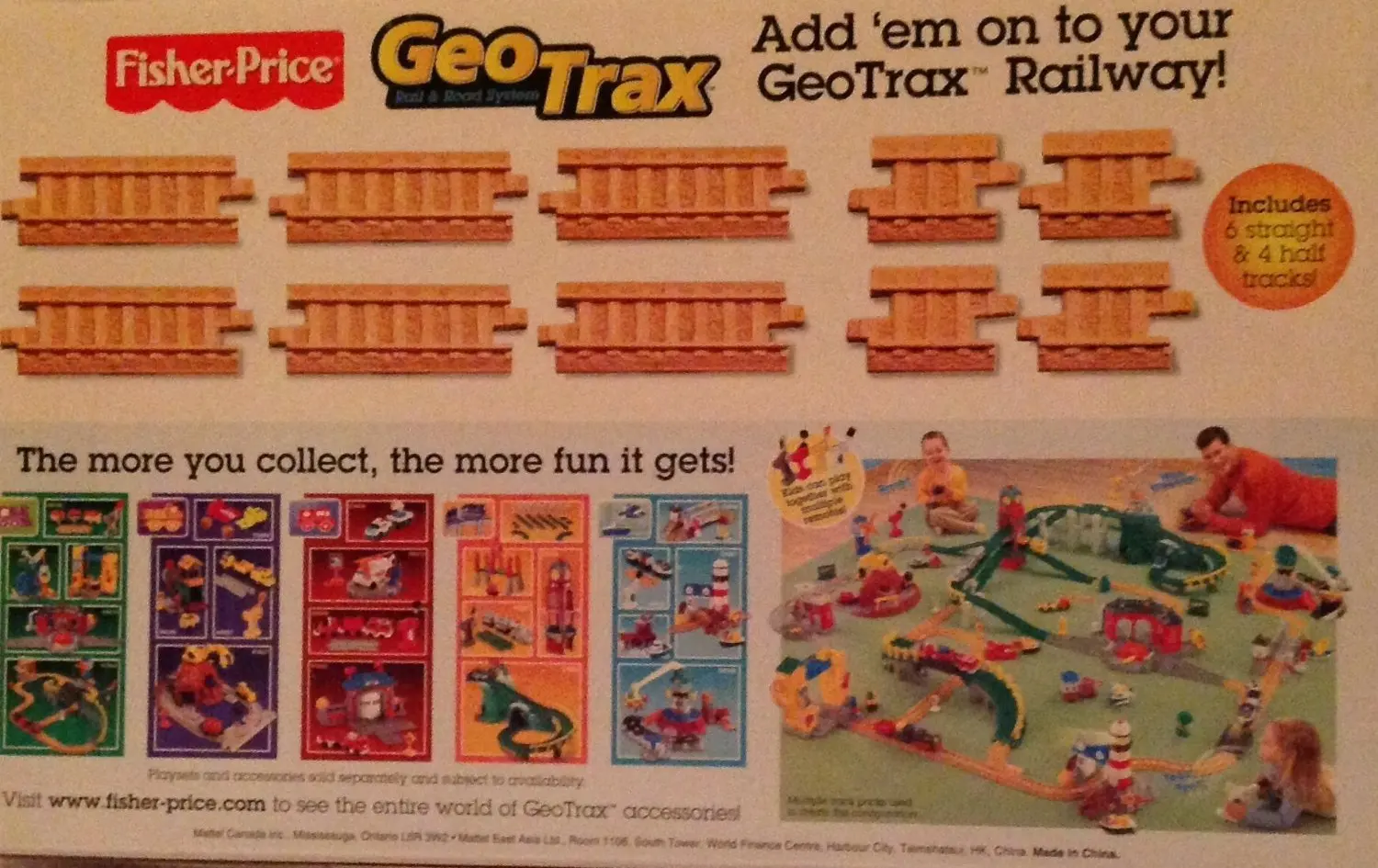 fisher price geotrax rail and road system