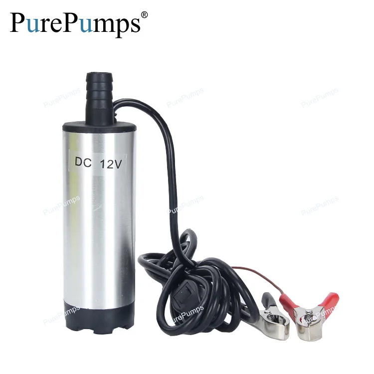 PurePumps DC 12v truck light small size 60w 19mm discharge submerged oil pump
