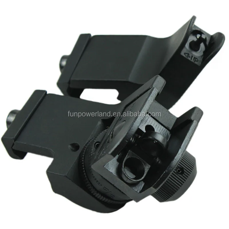 

Funpowerland Offest 45 Degree Back Up Iron Sights A2 Style for Rapid Transition, Black