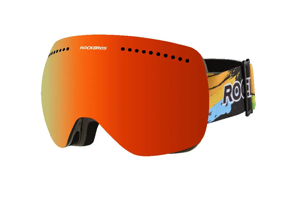 Rockbros Frameless Snowboard Goggles Real Lens Skiing Polarized Glasses Custom Ski Goggle No