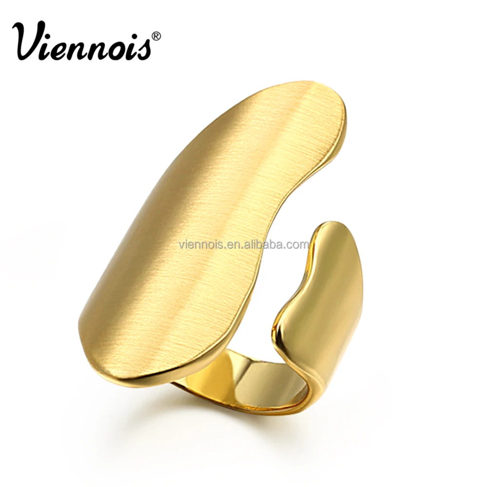 Newest Ring Design New Fashion Geometric Gold Color Open Rings For Women Size 7 8 Female Finger Ring Party Jewelry