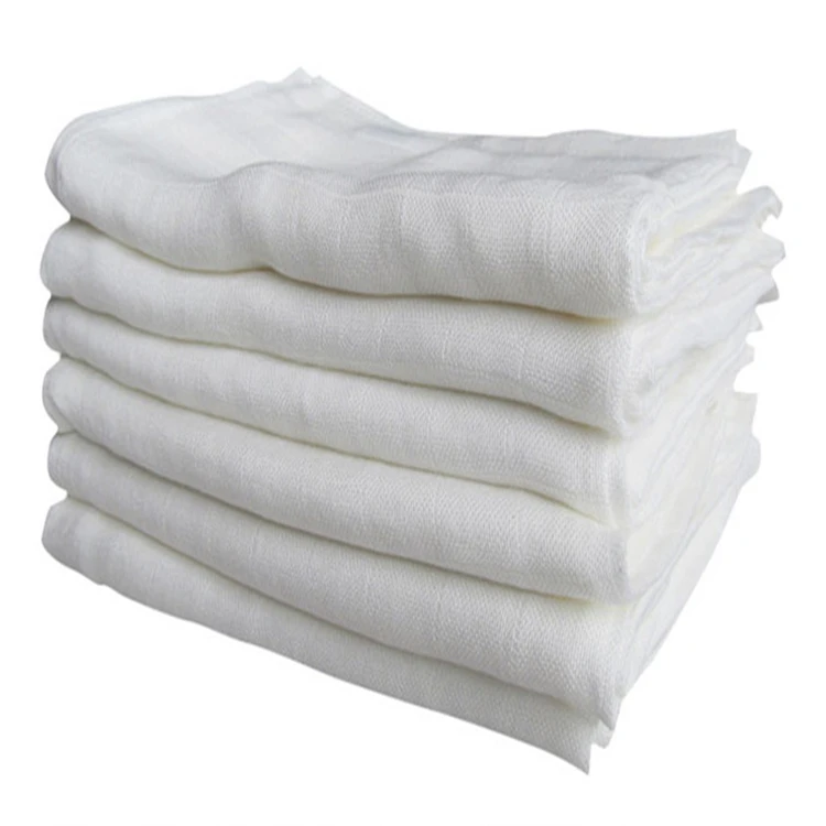 

Organic Cotton Bamboo Muslin Prefold Cloth Diaper, White /printed /all color