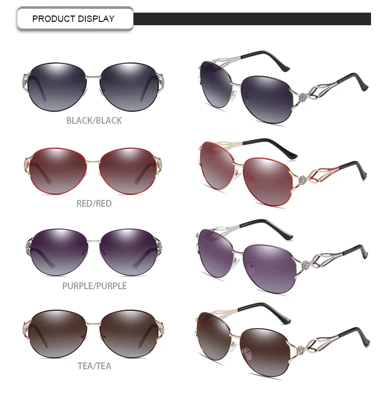 New Arrival  high quality diamond ladies sunglasses hollow out glasses temple oversized sunglasses