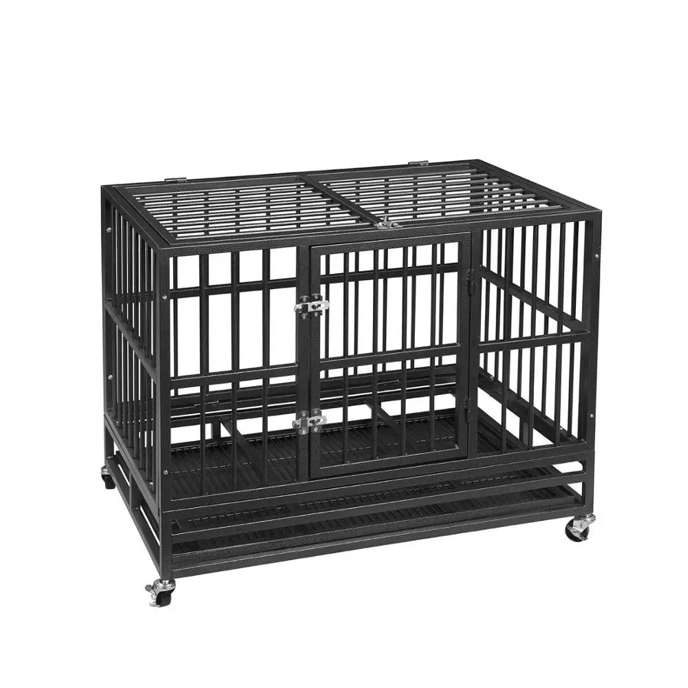 

Customized 36/ 42"/ 48" Heavy Duty Large Dog Crate Strong Steel - Pet Kennel Dog Cage with Wheels, N/a