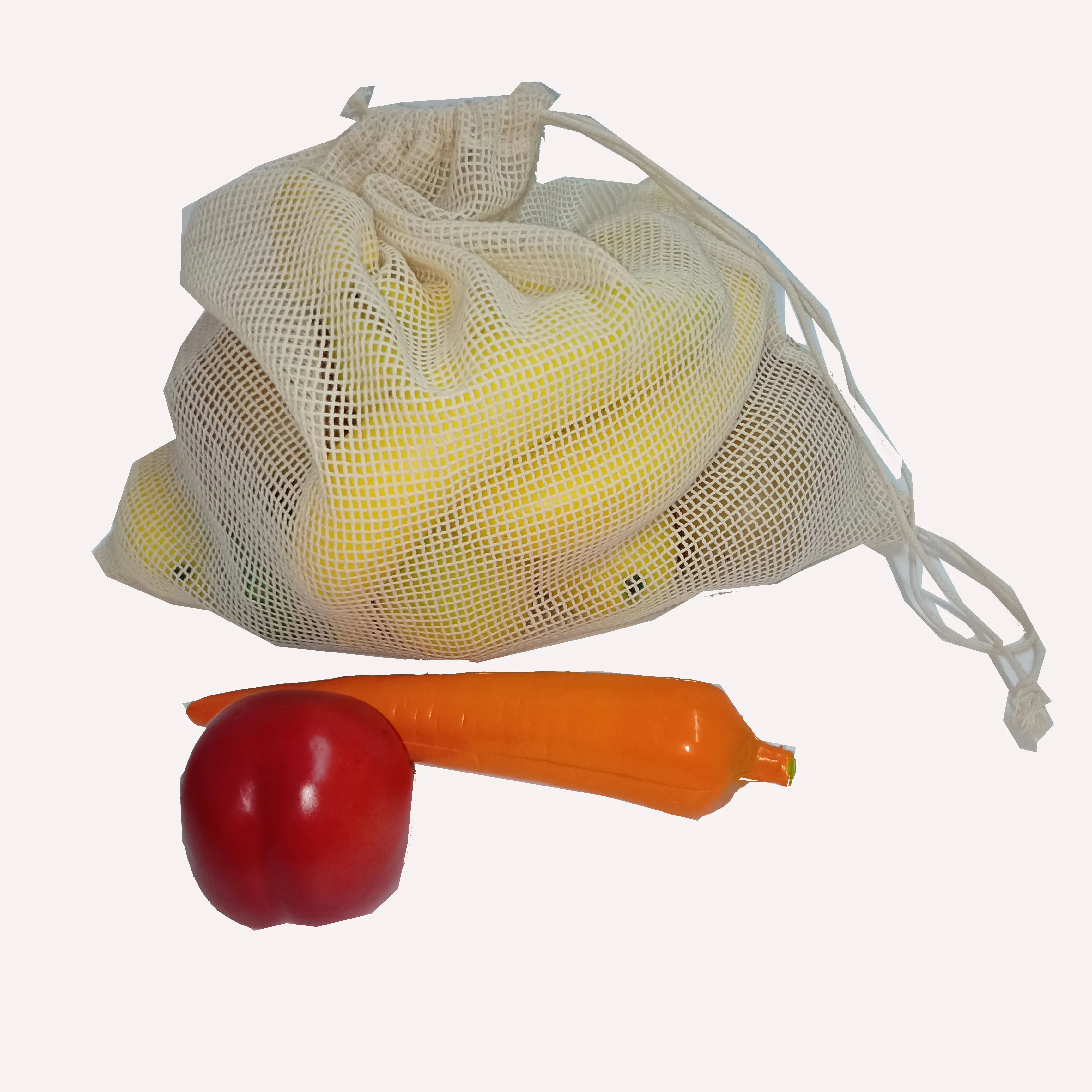 

natural cotton fruit mesh net bag string cotton produce mesh bag small cotton mesh bags