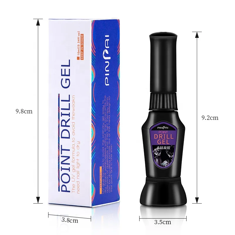

PinPai Brand wholesale private label nail free glue non toxic free organic rhinestone nail glue, Clear