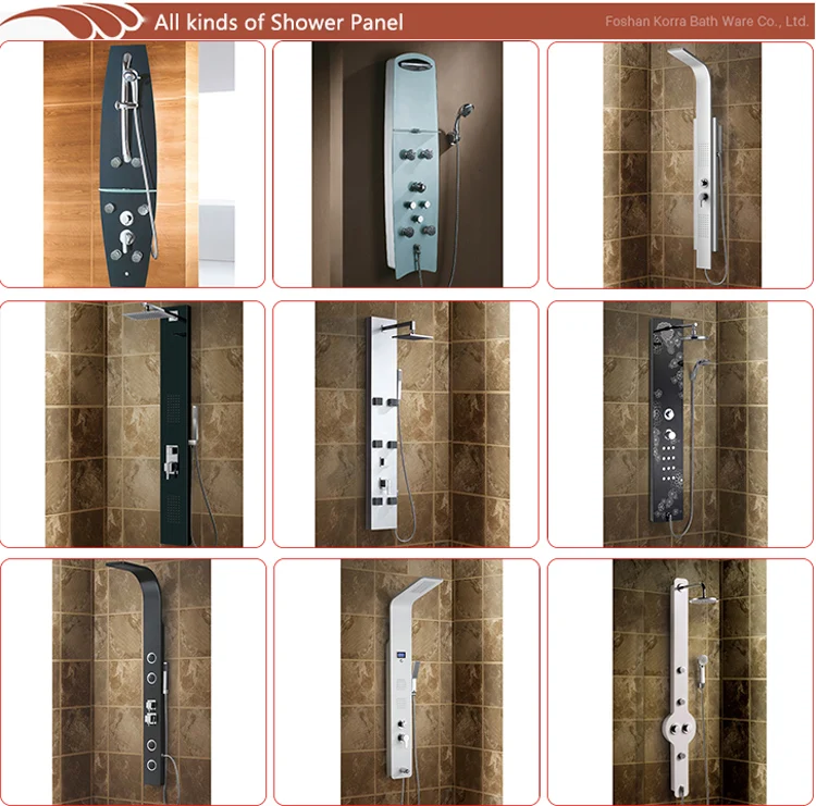 Bathroom Bracket Series Rainfall Led Shower Panel Rain Massage