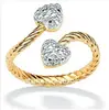 Fashion Jewelry Stores Diamond Rings Two Heart Adjustable Ring