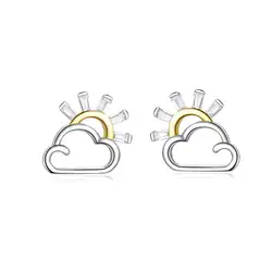 Qings Cloud & Sun Clip-on Earrings Dazzling CZ Wom