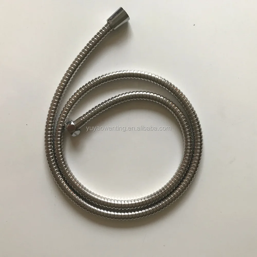 
1.5m/14mm plating Double buckle Shower head extension hose with brass ball nut 