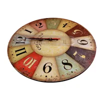 

30cm Retro Wooden Wall Clock Farmhouse Decor, Silent Non Ticking Wall Clocks Large Decorative Wall clock