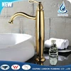 OME / ODM wash hand basin tap luxury bathroom golden brass basin faucet