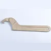 aluminium bronze forging adjustable wrench non sparking non magnetic hook spanner hook wrench with nose for vessel