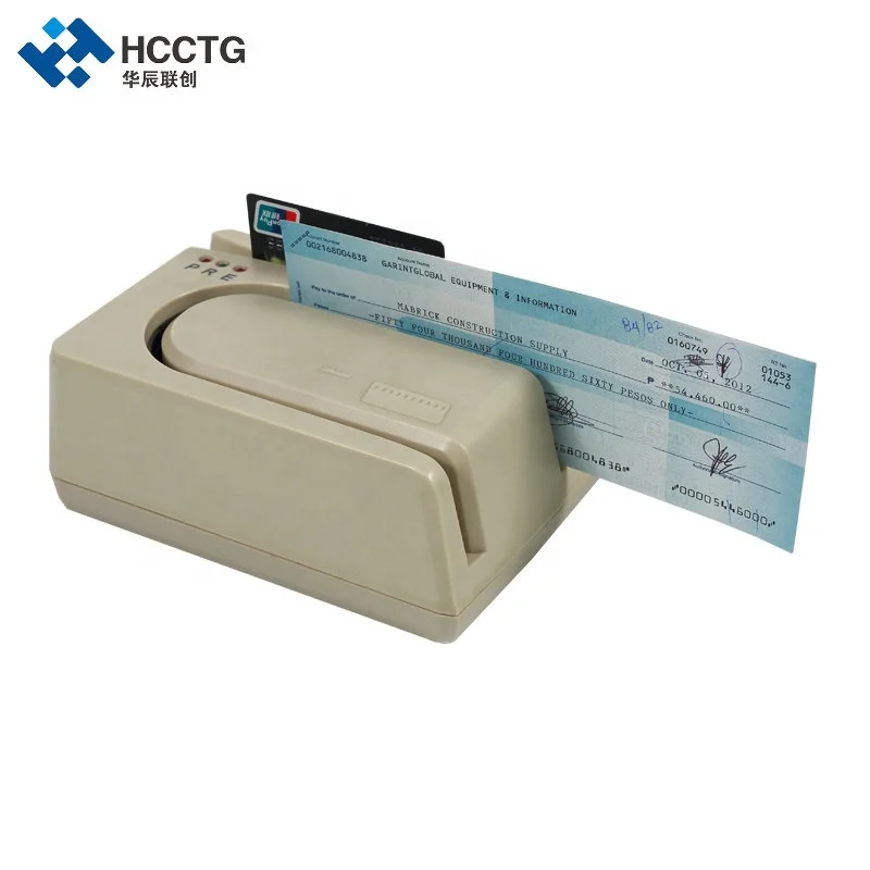 RS232 USB Small Size Magnetic MSR & MICR Check Reader HCC1250X-M For Hotel