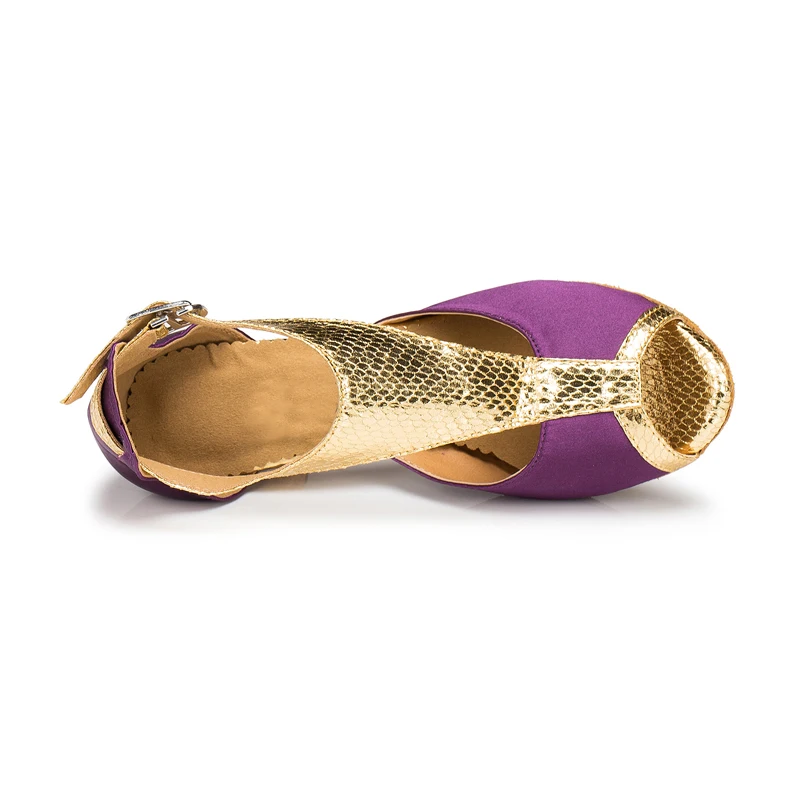 Spot Latin Dance Shoes Women 3 Inch Heel For Women's Suede Heels Sandals Latin With Ankle Strap Dance Shoes