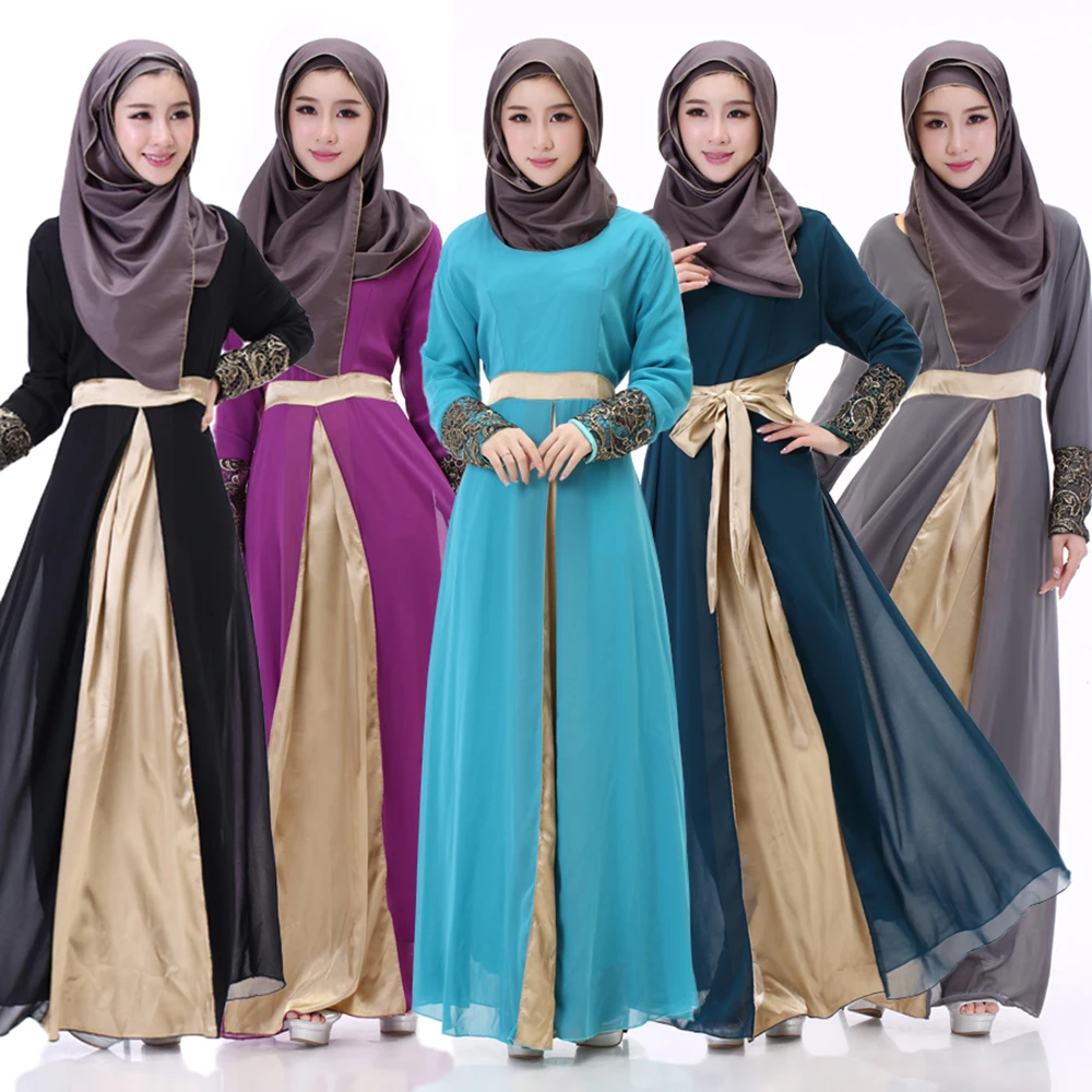 

Fashion Islamic Turkish Clothing Wholesale Women Abaya Muslim Dresses Long Sleeve Dress