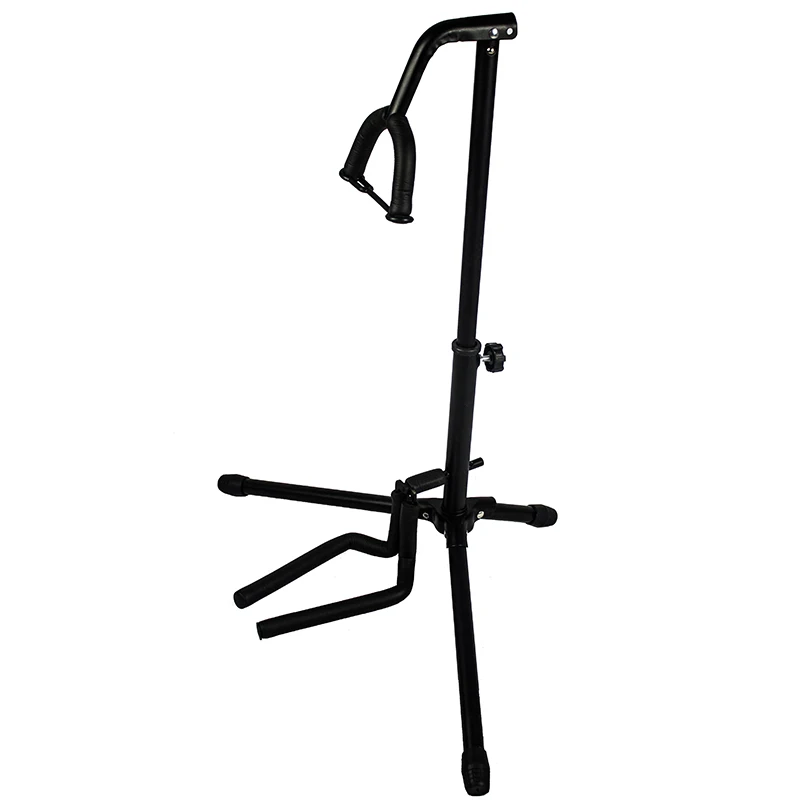 Wholesale Universal High quality Black metal Musical Electric single folded tripod guitar ukulele Stand GH-553