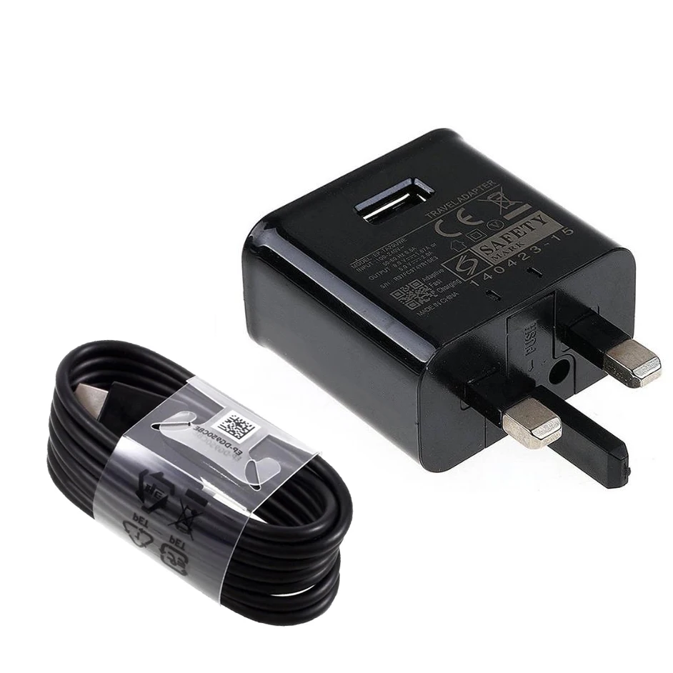 

Wholesale original high quality For S8 Fast Charger UK 3 Plug Mobile USB Wall Charger Travel Charger