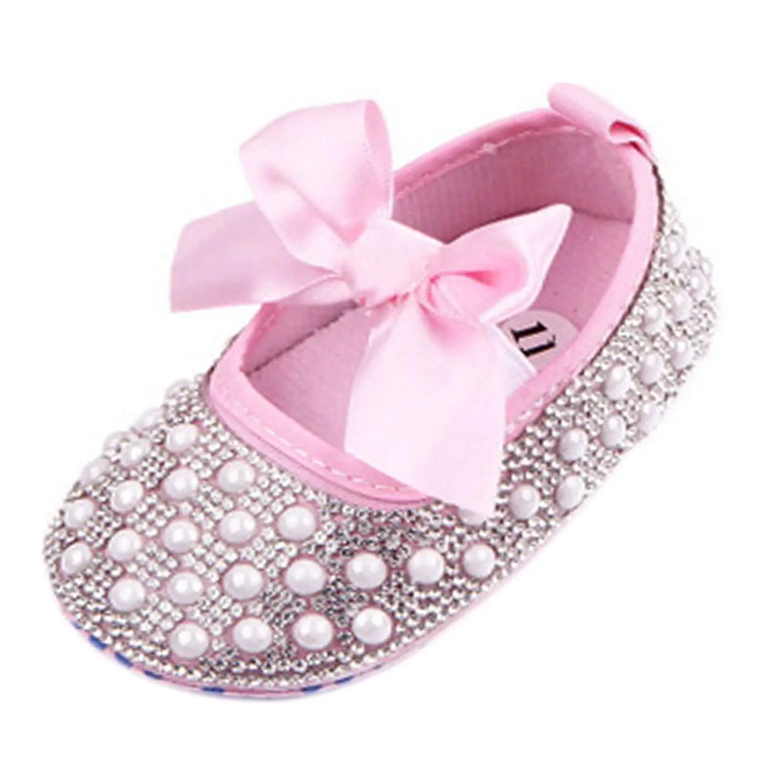 BIG OSHI Baby Girls Toe Bow Mary Jane Booties 001
