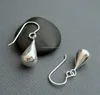 Sterling Silver Teardrop Earrings Simple Round Drops Small Dangles Puff Puffed Tear Drop. Everyday Simple Jewelry Gift