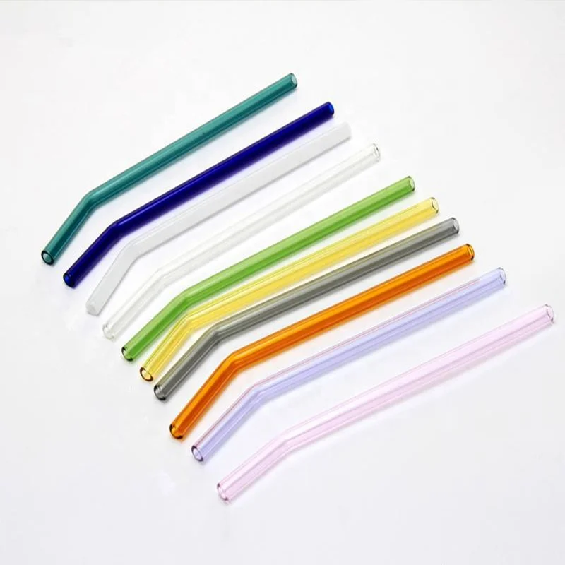

Svin Wholesale Dia 8mm Bent Borosilicate Pyrex Glass Drinking Straw, Green;orange;purple;pink;grey;blue;etc.