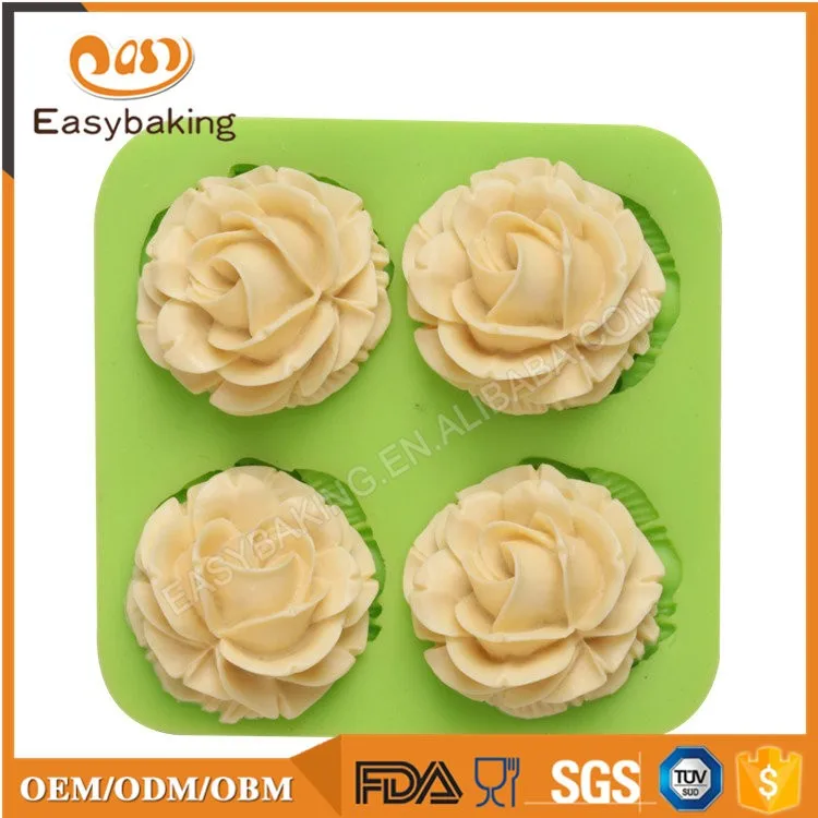 ES-4049 Flower shape silicone wedding & anniversary cake decorating mold