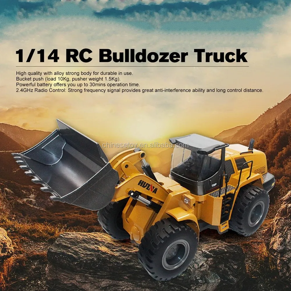 Details about   Alloy Bulldozer Bucket Replacement Fit for 1/14 HUINA 1583 RC Engineering Truck 