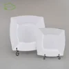 Perfect design diet dessert birthday sublimation silver square disposable plastic cheap dish plate restaurant plates