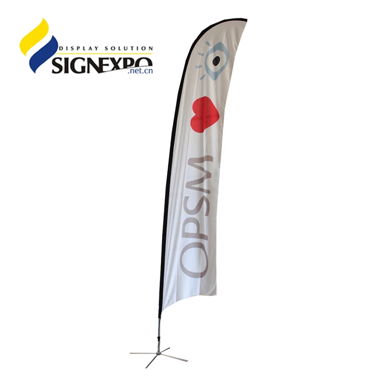 
Knitted polyester custom printing flex frame hand flag Outdoor banners marketing displays banner 