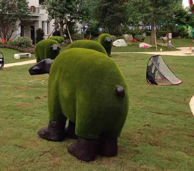 Artificial Animals Garden Decorative Moss Animal Topiary Bears Buy