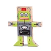 Mechanical wooden puzzle man beech wood robot wood magic cube