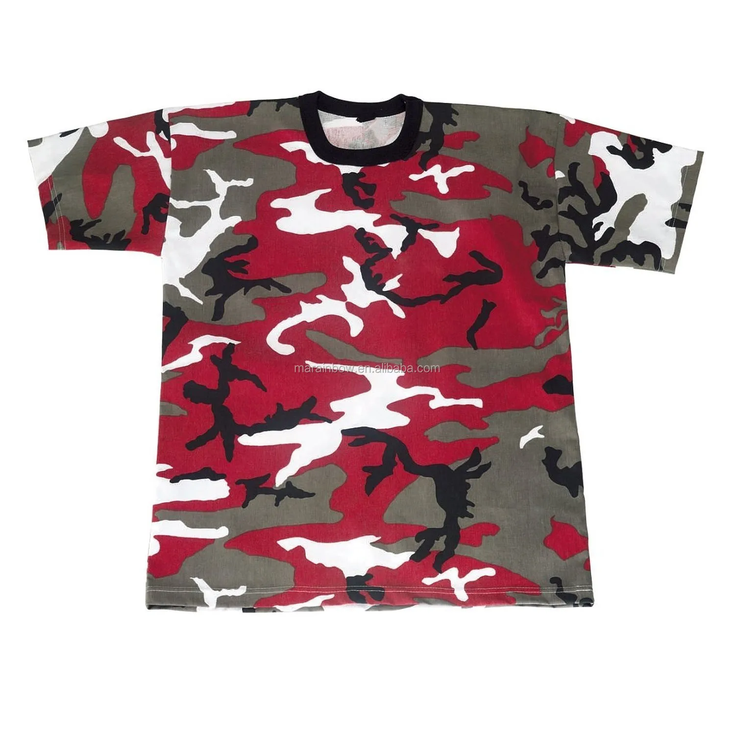 Latest New Design Slim Fit Wholesale Customized Ladies Pink Camo T