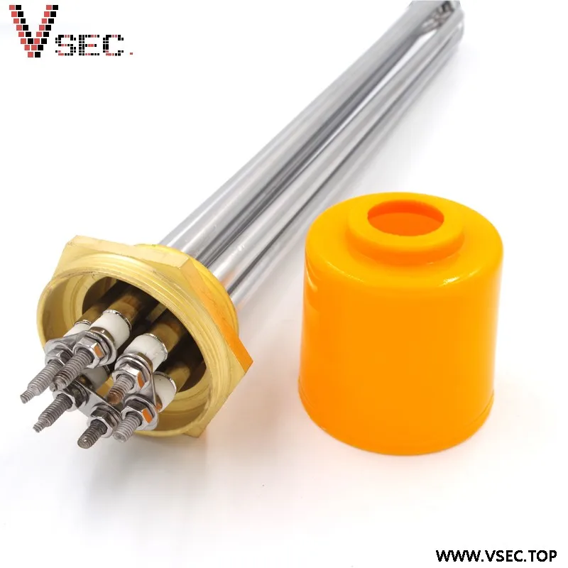 380v 3 Phase 6kw Bsp Threaded Immersion Heater For Autoclave Boiler