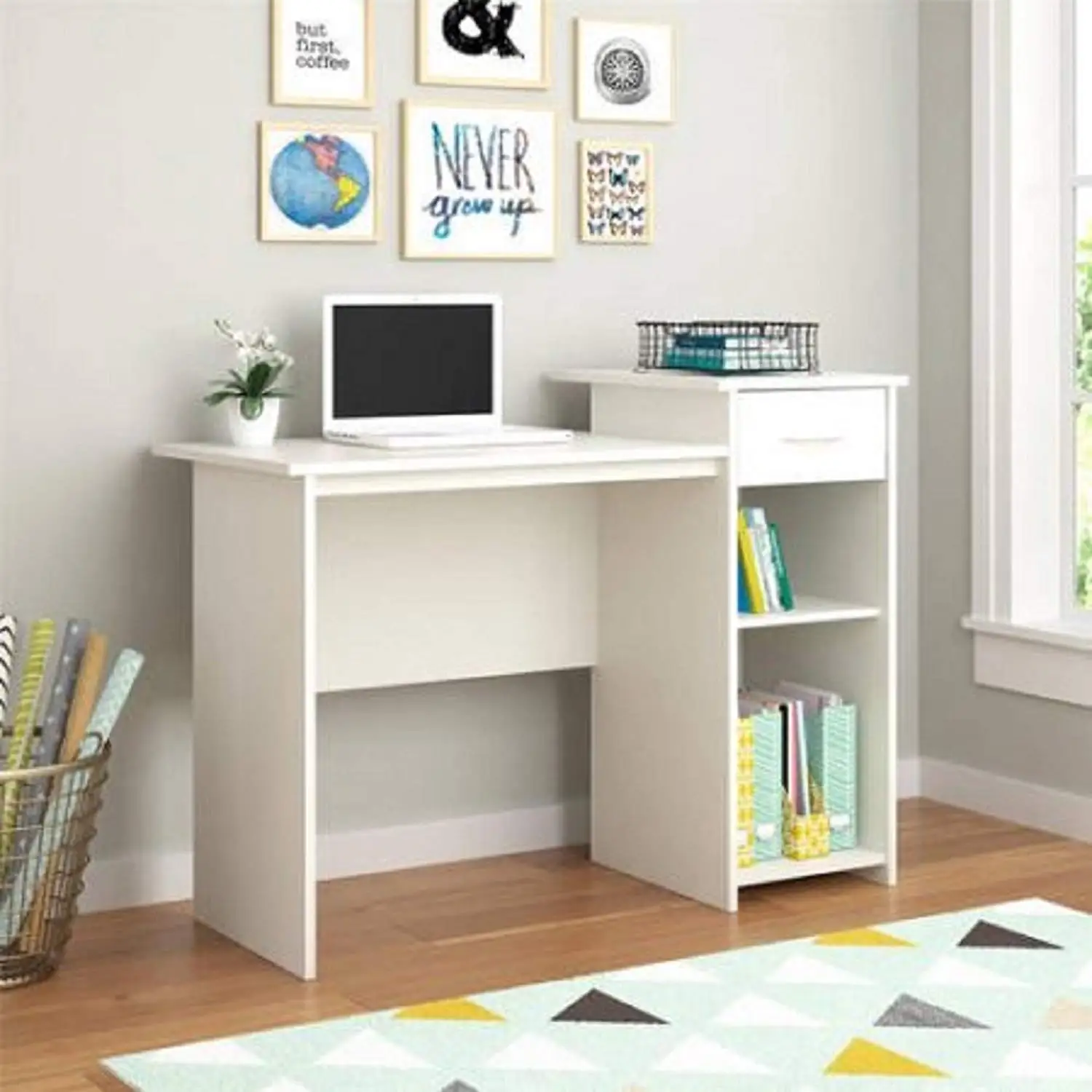 Computer Desk For Small Spaces Home Office Desk With Corner Tower