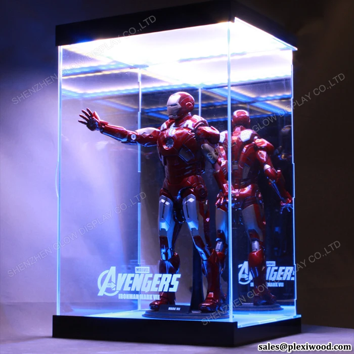 MB Display Box Acrylic LED Light Case for 12" 1/6th Scale Avengers Action Figure 