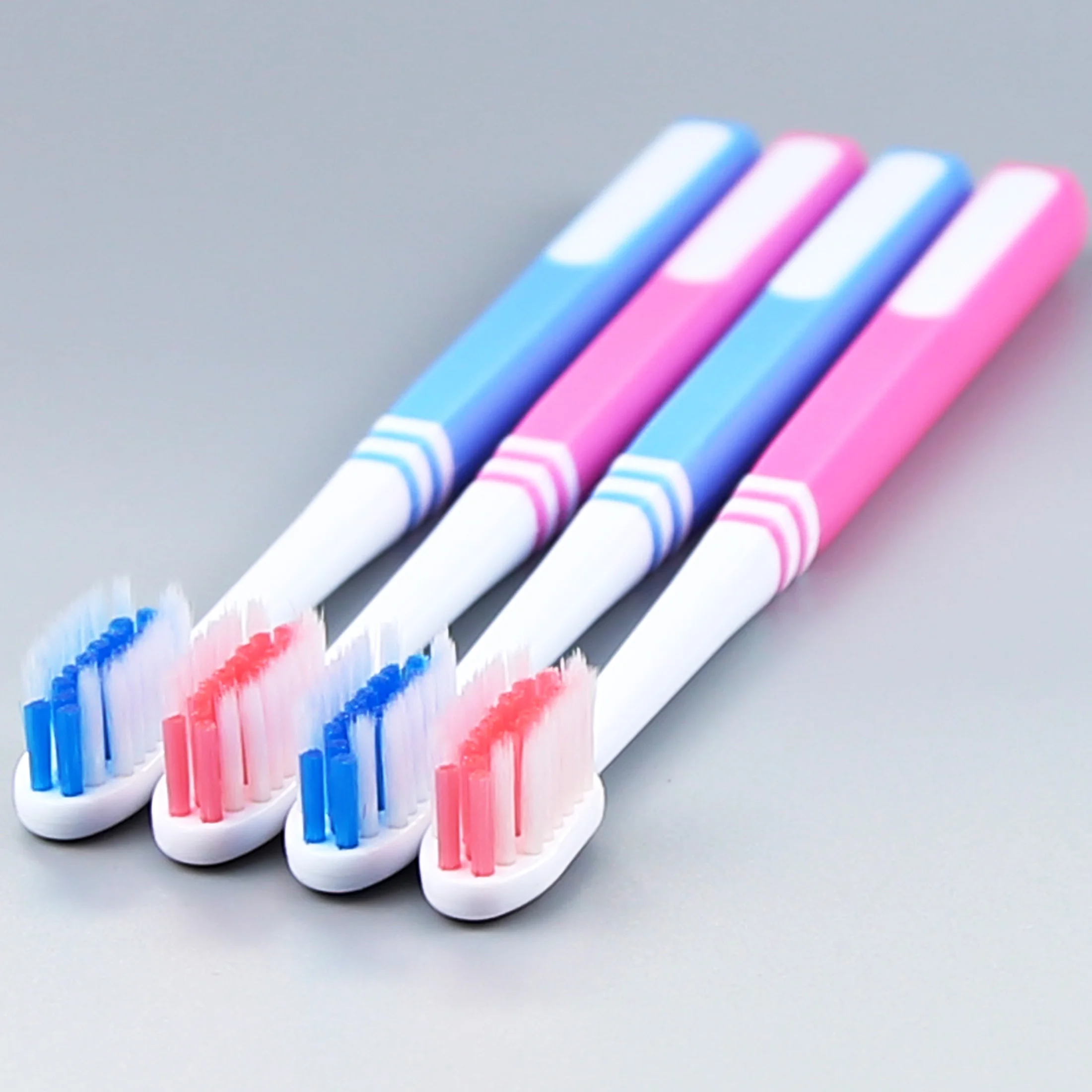 
Good Designed Orthodontic Toothbrush with Nylon medium and soft filaments 