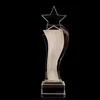 Excellent K9 Glass Crystal Award Souvenir Gift Custom Crystal Trophy Star Tower With Clear Base