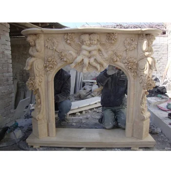 Classical Decoration Stone Marble Angel Fireplace Mantel Buy